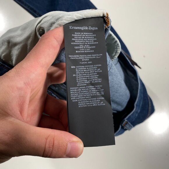 Ermenegildo Zegna Mainline Lightweight Straight Leg Stretch Denim mens 39x30 - Picture 6 of 10